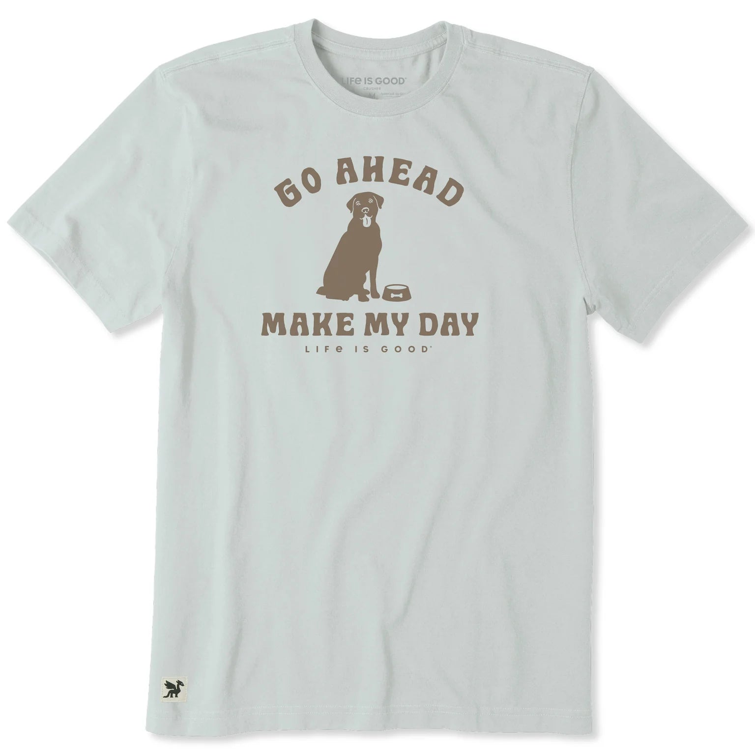 Life is Good M SS Crusher Lite Go Ahead Make My Day FOG GRAY
