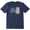 Life Is Good M SS Crusher-Lite Easily Distracted By Beer Tee DARKEST BLUE