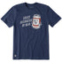 Life Is Good M SS Crusher-Lite Easily Distracted By Beer Tee DARKEST BLUE