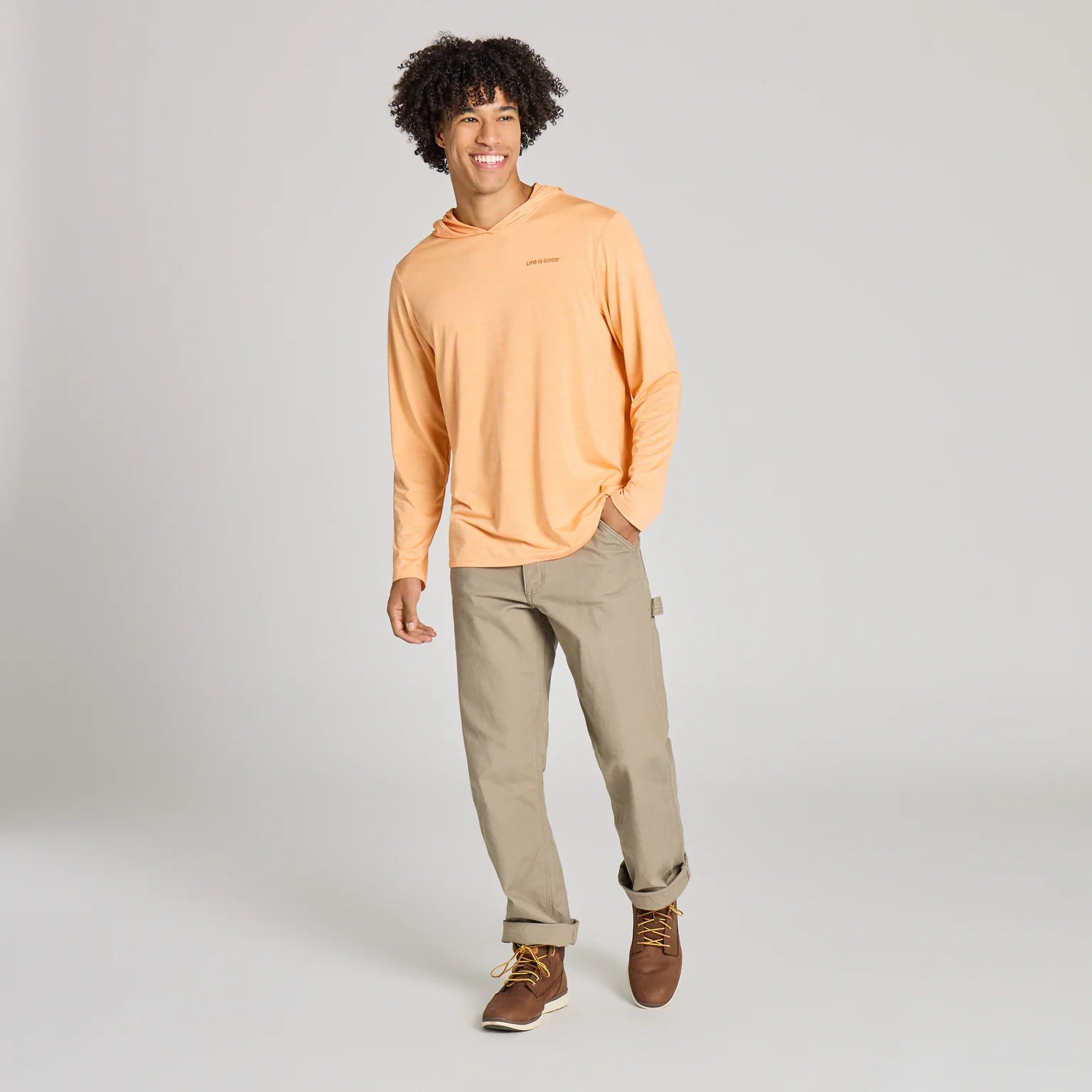 Life is Good M LS Sun Crusher CANYON ORANGE