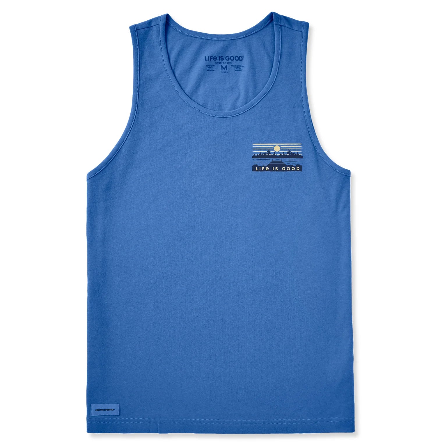Life Is Good M Crusher Lite Tank Scenic Dock ATHLETIC BLUE