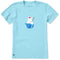 Life Is Good W SS Crusher Home Run Sundae Tee AQUA BLUE