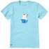 Life Is Good W SS Crusher Home Run Sundae Tee AQUA BLUE