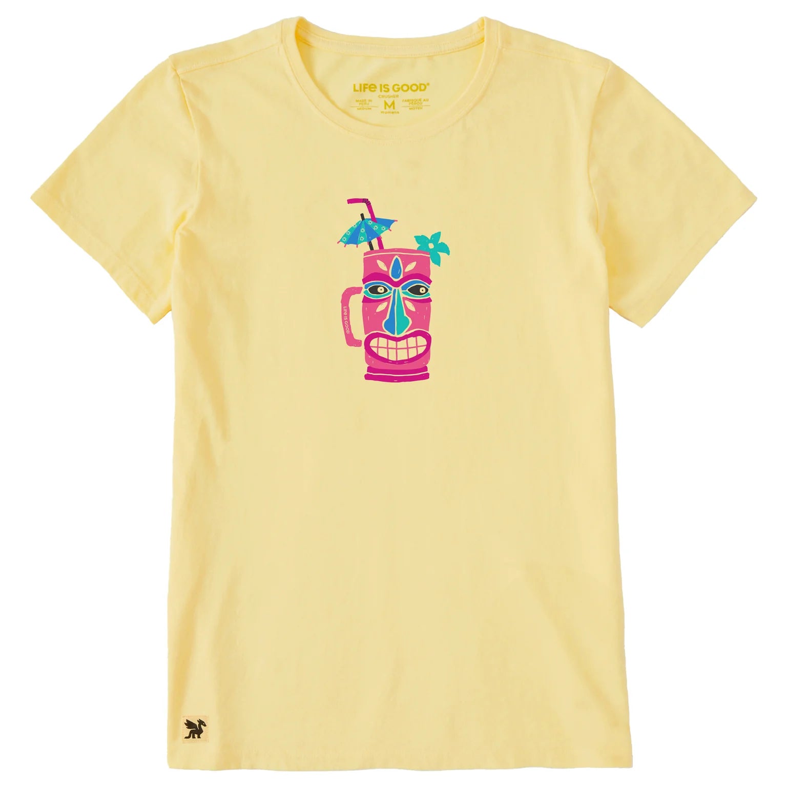 Life Is Good W SS Crusher Tiki Sippin Tee SANDY YELLOW