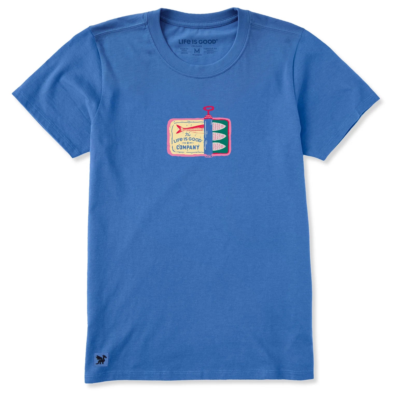 Life is Good W SS Crusher Sardine Tin Tee ATHLETIC BLUE