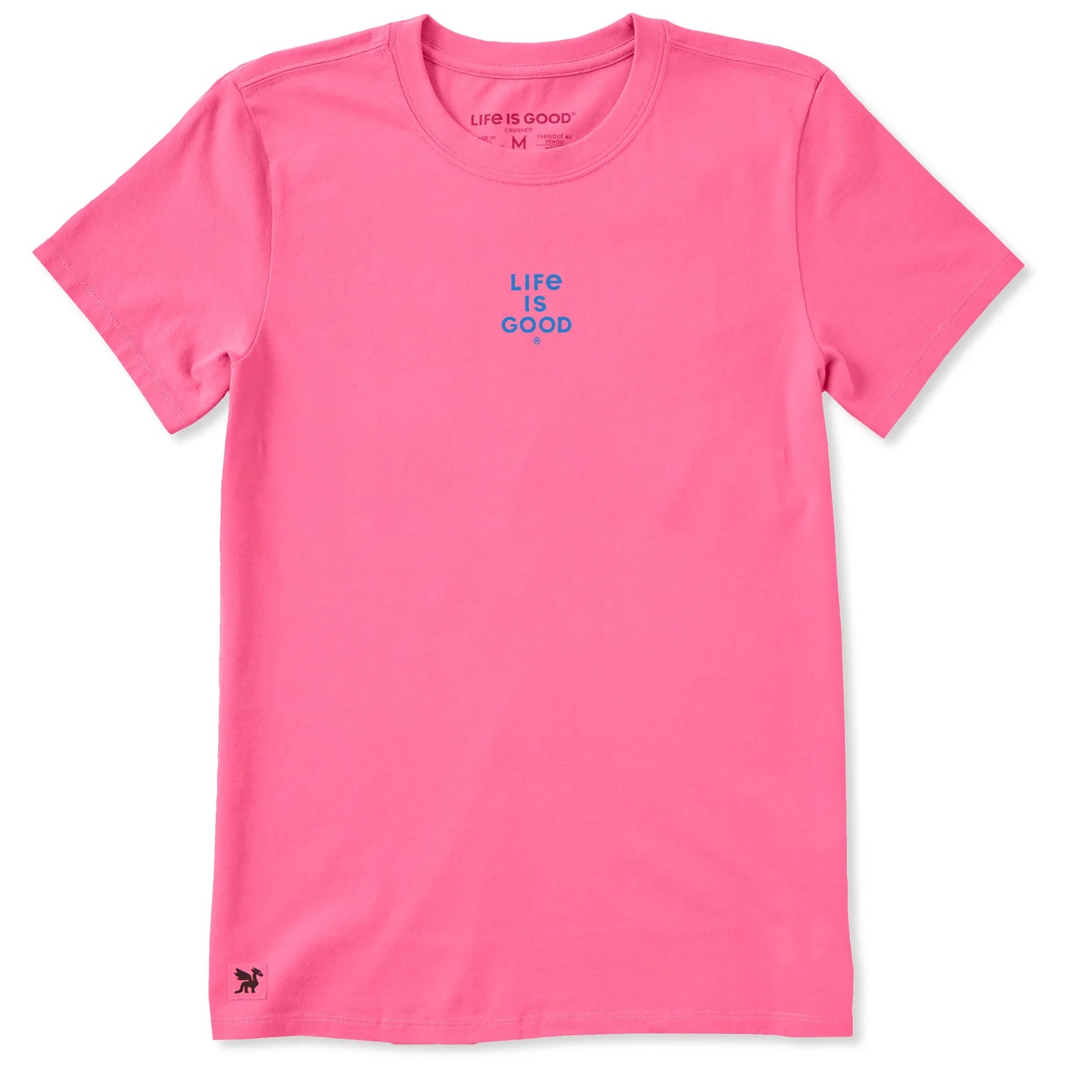 Life Is Good W SS Crusher LIG Hand Done Tee WATERMELON PINK