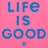 Life Is Good W SS Crusher LIG Hand Done Tee WATERMELON PINK