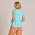 Life Is Good W SS Crusher Embroidered Sea Turtle Tee AQUA BLUE