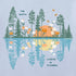Life is Good W SS Crusher Reflections in Bloom Vee GLACIER BLUE