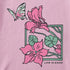 Life is Good W LS Crusher Trumpet Flower Frame Vee VIOLET PURPLE