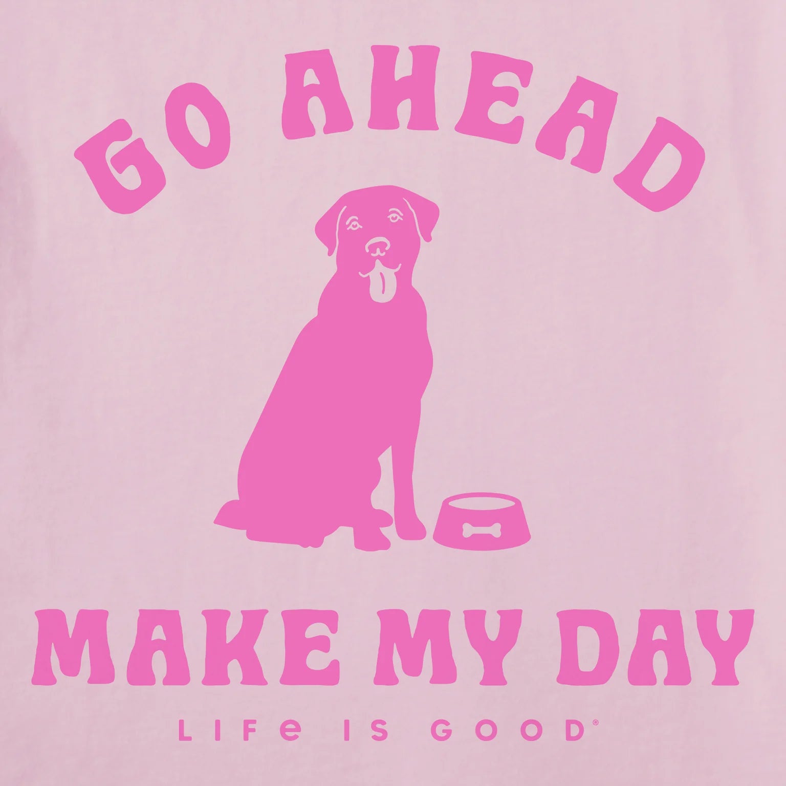 Life is Good W SS Crusher Lite Vee Go Ahead Make My Day SEASHELL PINK