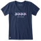Life Is Good W SS Crusher Lite Rally Swimming Turtles Tee DARKEST BLUE
