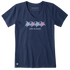 Life Is Good W SS Crusher Lite Rally Swimming Turtles Tee DARKEST BLUE