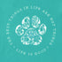 Life is Good W Hooded Crusher Best Things Floral Paw TURQUOISE GREEN