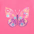 Life is Good W LS Floral Butterfly Hooded Crusher-Lite Tee WATERMELON PINK