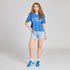 Life Is Good W Crusher Boxy Tee Bale of Turtles ATHLETIC BLUE