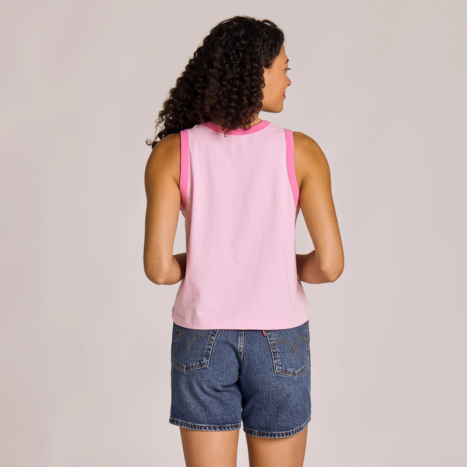 Life Is Good W Boxy Tank Tropical Vibe SEASHELL PINK
