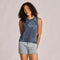 Life Is Good W Boxy Tank Seashells DARKEST BLUE