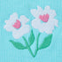 Life is Good W Embroidered Flower Duo Fitted Rib Tank AQUA BLUE