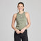 Life Is Good W Fitted Tank Embroidered Spritz MOSS GREEN