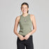 Life Is Good W Fitted Tank Embroidered Spritz MOSS GREEN