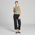 Life Is Good W Fitted Tank Embroidered Spritz MOSS GREEN