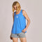 Life Is Good W Textured Slub Tank Paw ATHLETIC BLUE