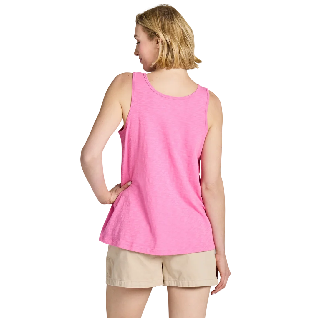 Life is Good W Textured Slub Tank Palm WATERMELON PINK