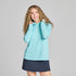 Life is Good W LS Hooded Sun Crusher AQUA BLUE