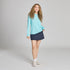 Life is Good W LS Hooded Sun Crusher AQUA BLUE