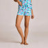 Life is Good W Snuggle Up Sleep Short Summer Garden AQUA BLUE