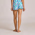 Life is Good W Snuggle Up Sleep Short Summer Garden AQUA BLUE