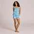 Life is Good W Snuggle Up Sleep Short Summer Garden AQUA BLUE