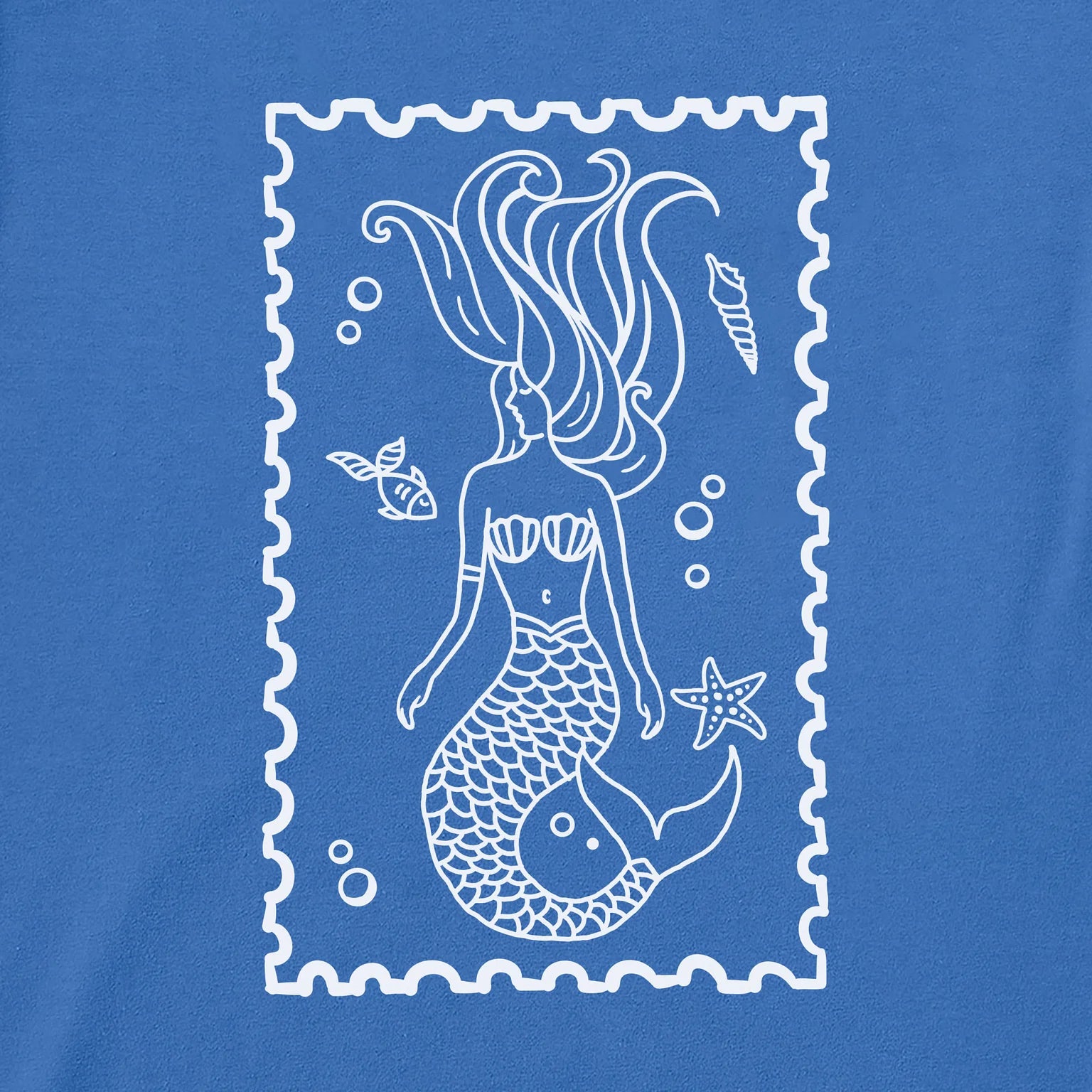 Life is Good W SS Sleep Tee Mermaid Stamp ATHLETIC BLUE