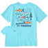 Life Is Good Kids SS Crusher Hooked On Fishing Tee AQUA BLUE