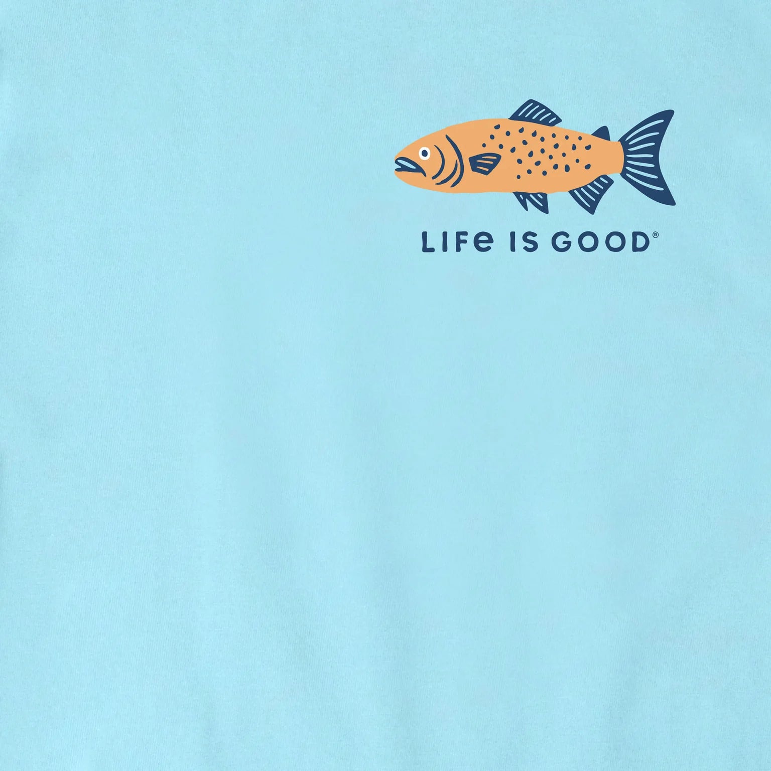 Life Is Good Kids SS Crusher Hooked On Fishing Tee AQUA BLUE