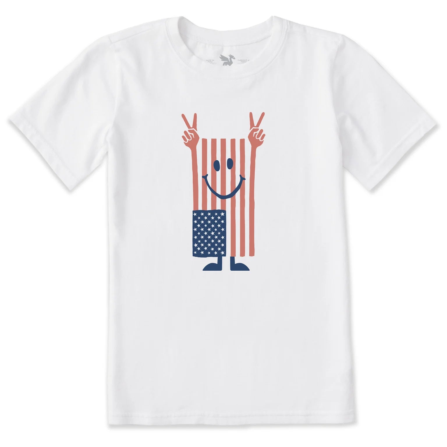 Life is Good Kids SS Crusher Liberty & Laughs Tee CLOUD WHITE
