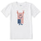 Life is Good Kids SS Crusher Liberty & Laughs Tee CLOUD WHITE