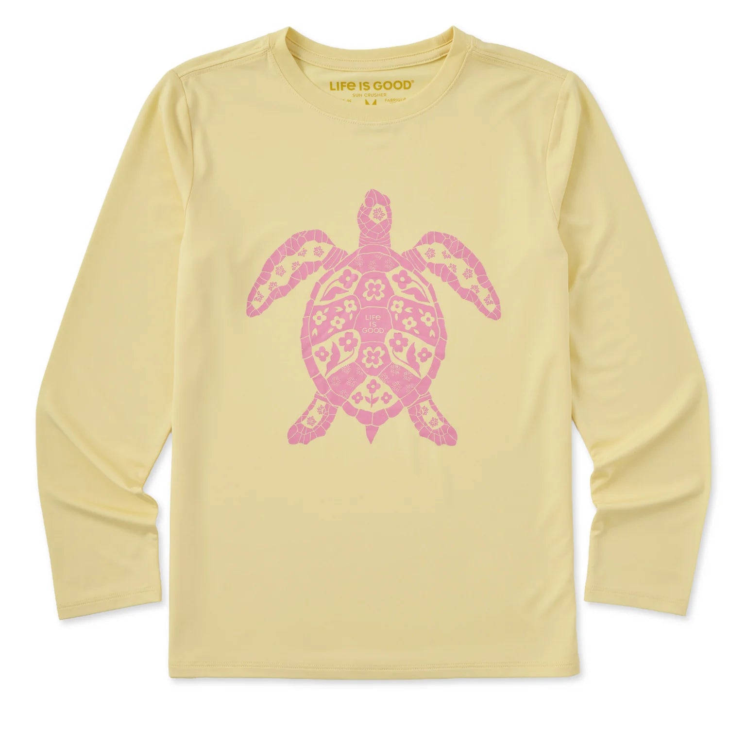 Life Is Good Kids LS Sun Crusher Turtle Floral SANDY YELLOW