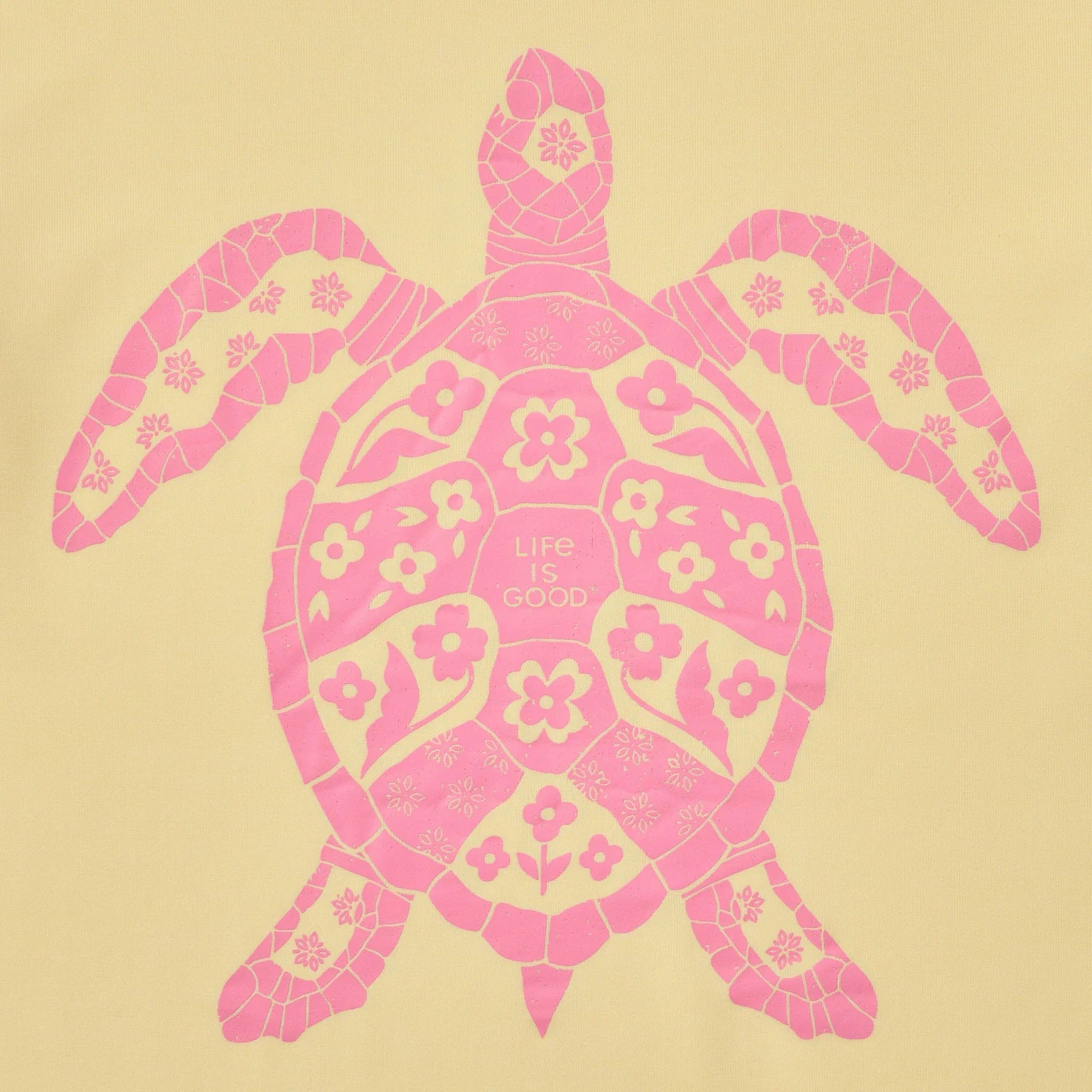 Life Is Good Kids LS Sun Crusher Turtle Floral SANDY YELLOW