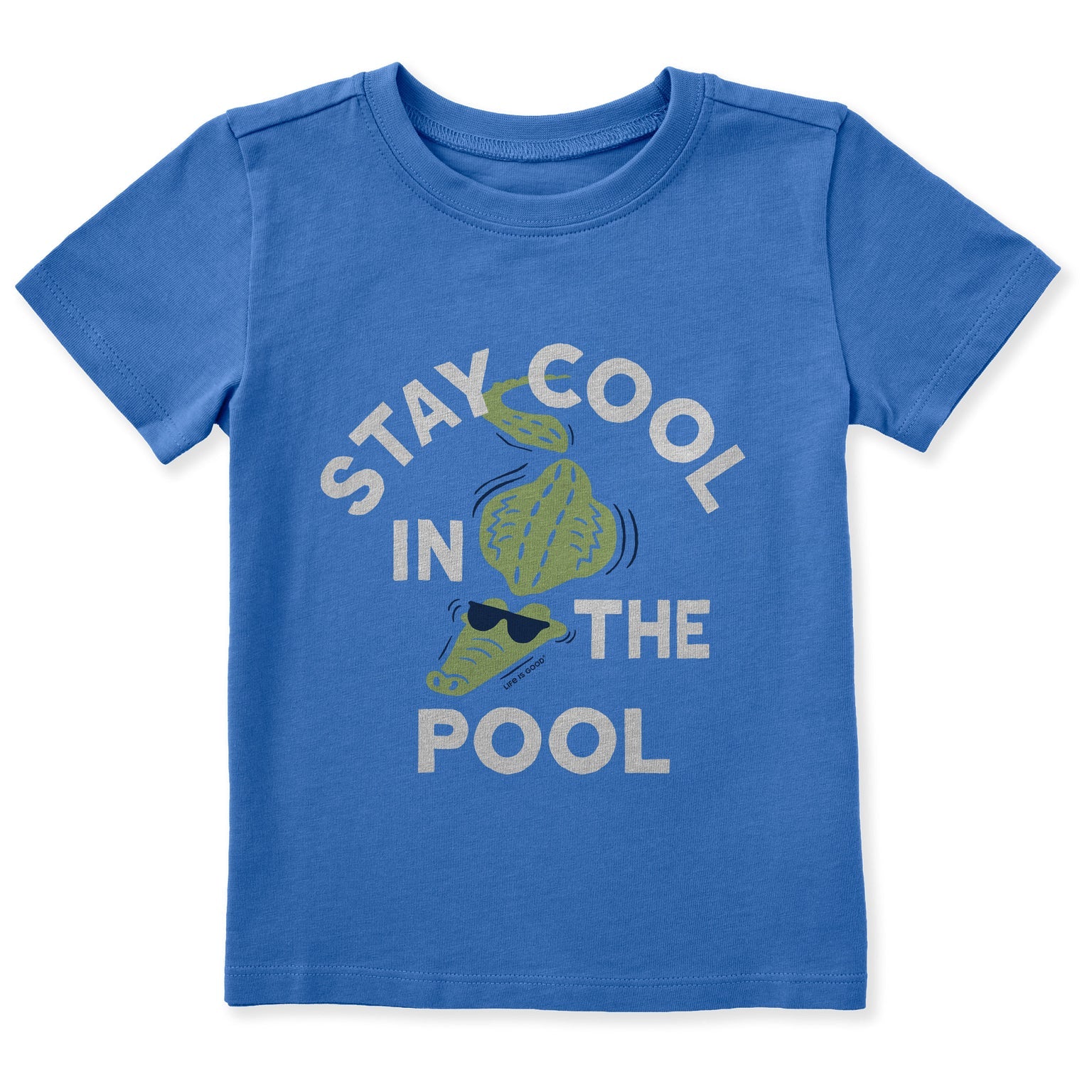 Life Is Good Toddler SS Crusher Stay Cool Pool Tee ATHLETIC BLUE