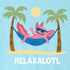 Life Is Good Toddler SS Crusher Relaxalotl Axolotl Tee AQUA BLUE