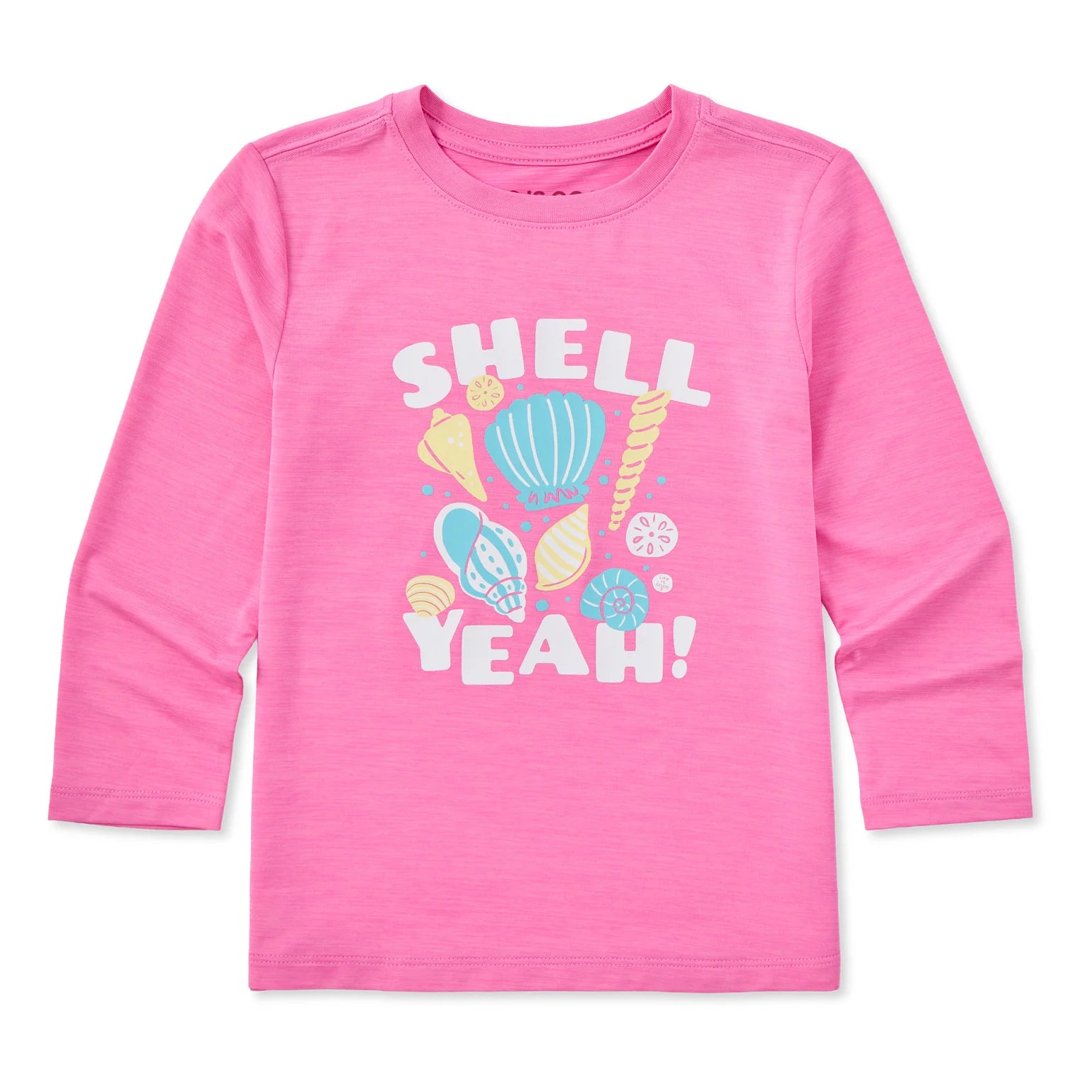 Life Is Good Toddler LS Sun Crusher Shell Yeah WATERMELON PINK