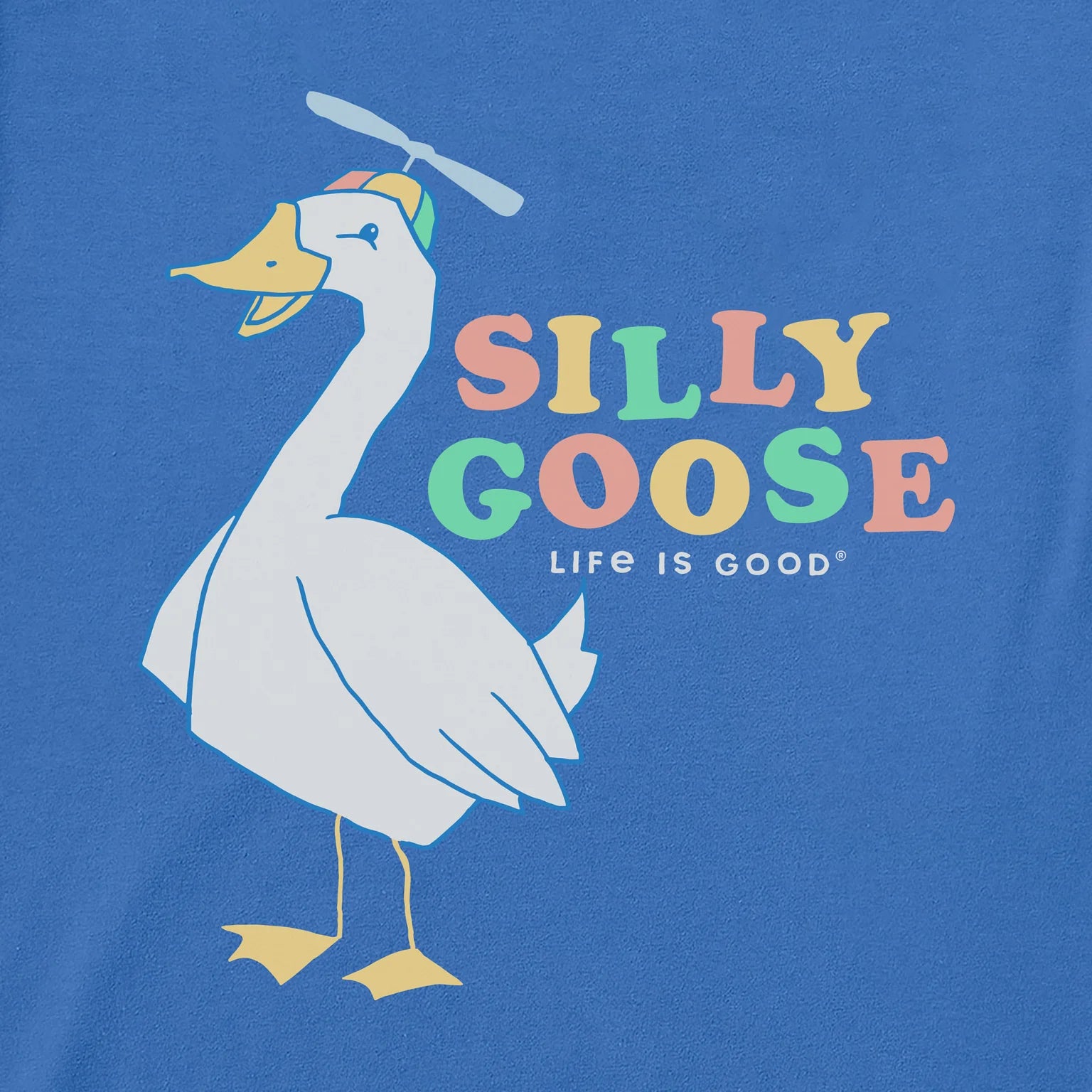 Life Is Good Baby SS Crusher Just a Silly Goose Bodysuit ATHLETIC BLUE