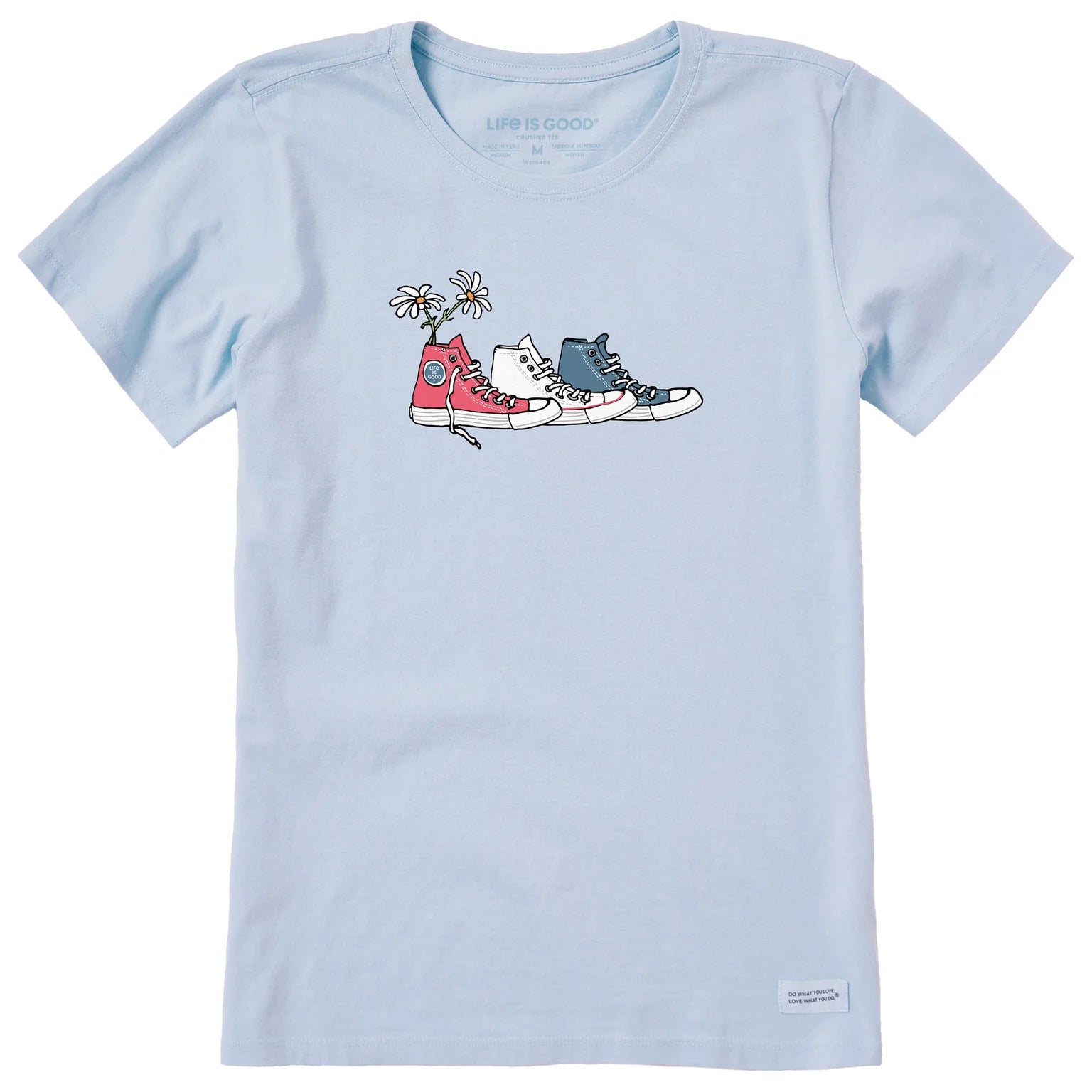 Life Is Good W Crusher Lite Patriotic Daisy Sneakers GLACIER BLUE