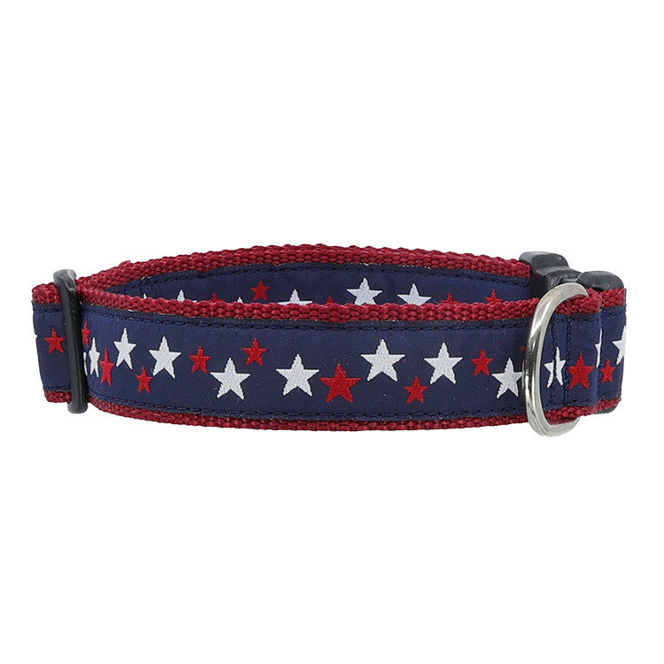 Preston Dog Collar Patriotic Stars NAVY