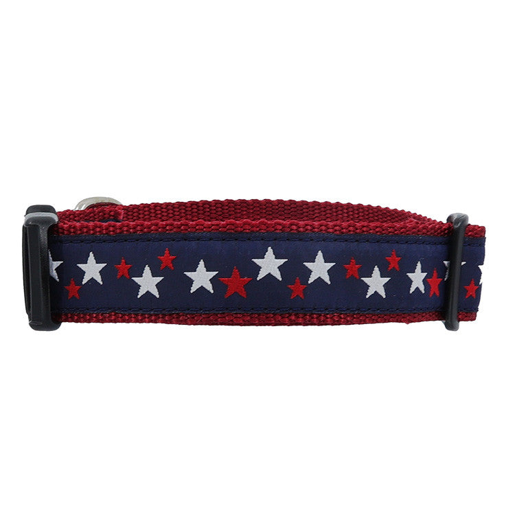 Preston Dog Collar Patriotic Stars NAVY