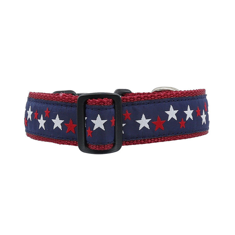 Preston Dog Collar Patriotic Stars NAVY
