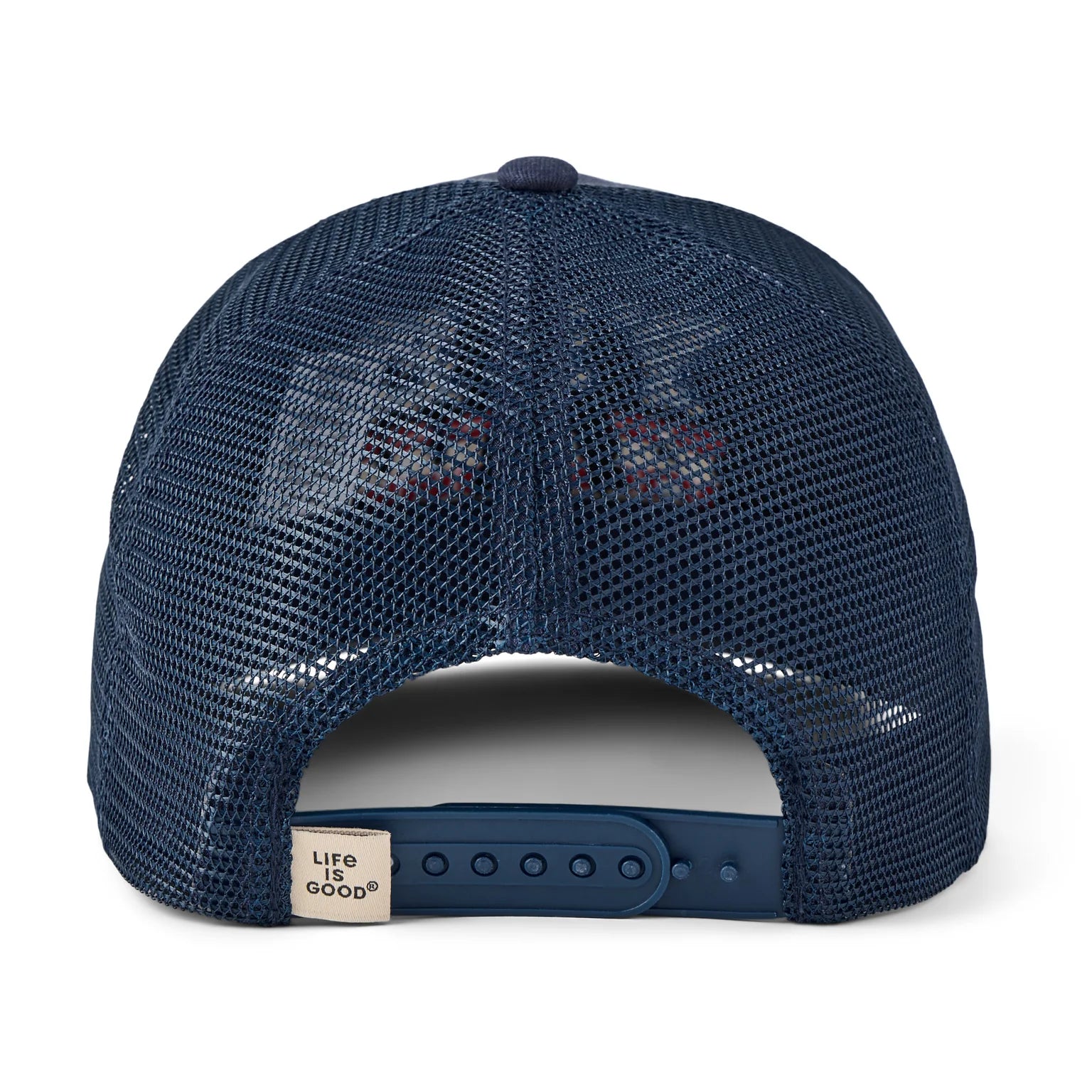 Life is Good Trucker Hat YEE HAW Stars DARKEST BLUE