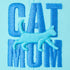 Life is Good Trucker Cat Mom Stack AQUA BLUE front